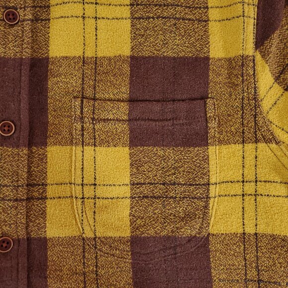 Wellen Huckberry Mens Medium Brushed Hazy Flannel Shirt Button Up Plaid - Picture 6 of 13